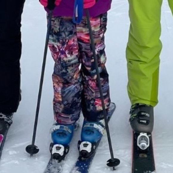 OBERMEYER GIRLS Brooke Ski Pants/Teen/Size 7/Black, purple, multicolor